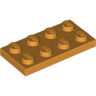 Lego destička 2x4, středně oranžová (4130360, 4158360)